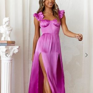 HELLO MOLLY PRETTY FIRST IMPRESSION DRESS FUSCHIA